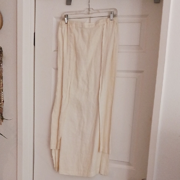 Shirin Guild Cream Asymmetrical Pencil Midi Skirt - Picture 1 of 10